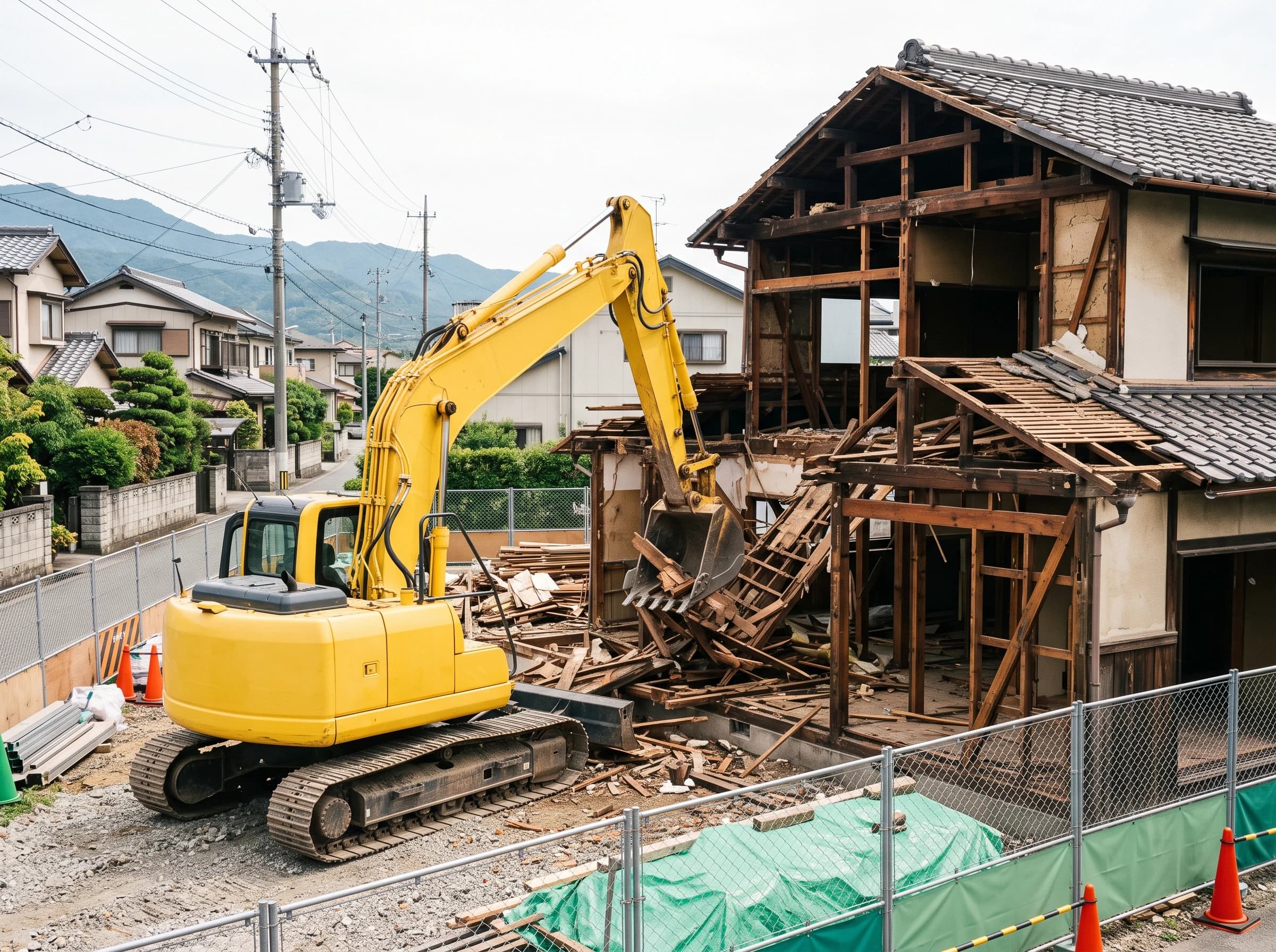 建物解体工事の業務内容を表す生成イメージ